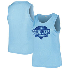 Toronto Blue Jays Soft as a Grape Women's Plus Size High Neck Tri-Blend Tank Top - Royal - MLB on Sale