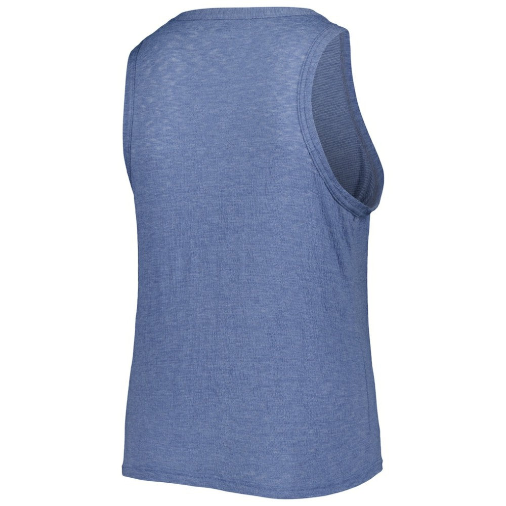 Tampa Bay Rays Soft as a Grape Women's Plus Size High Neck Tri-Blend Tank Top - Navy - MLB Sale