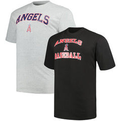 Los Angeles Angels Profile Big & Tall T-Shirt Combo Pack - Black/Heather Gray - MLB on Sale