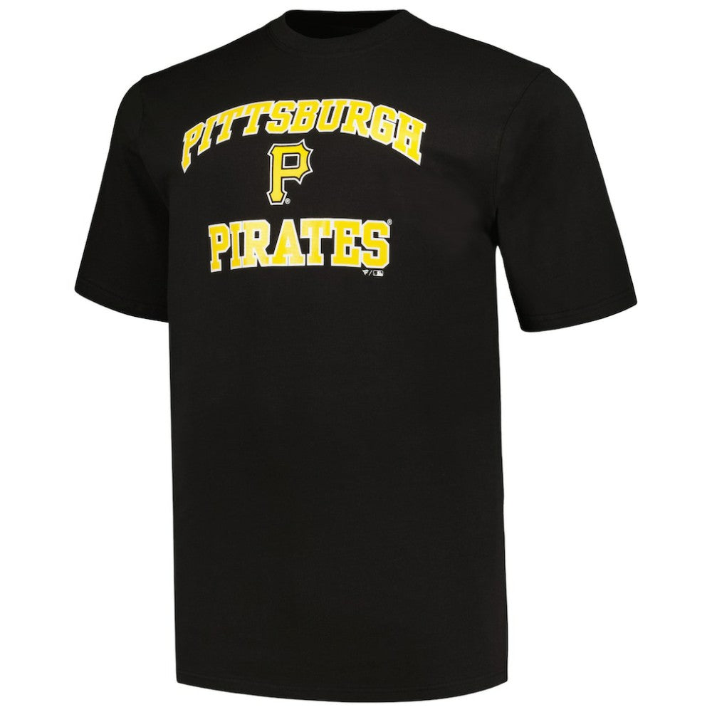 Pittsburgh Pirates Profile Big & Tall T-Shirt Combo Pack - Black/Heather Gray - MLB Discount
