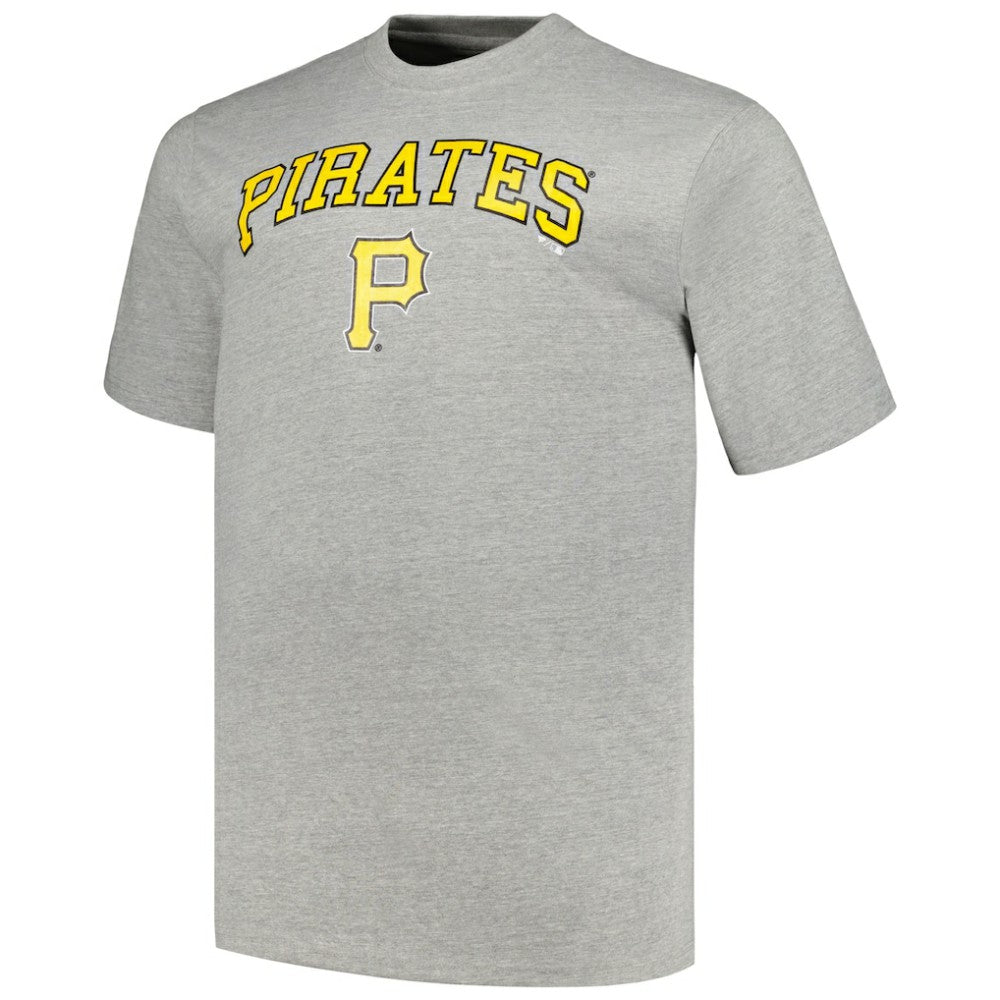 Pittsburgh Pirates Profile Big & Tall T-Shirt Combo Pack - Black/Heather Gray - MLB Discount