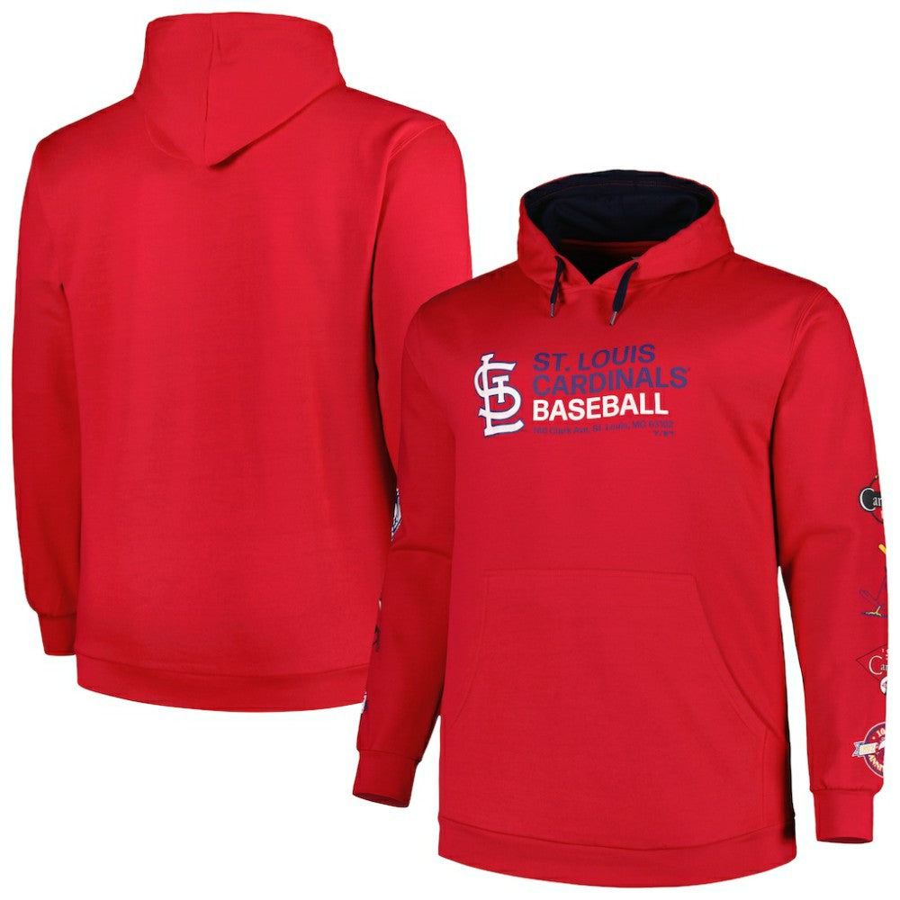 St. Louis Cardinals Big & Tall Fleece Pullover Hoodie - Red - MLB Sale