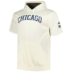 Chicago White Sox Profile Big & Tall Contrast Short Sleeve Pullover Hoodie - Oatmeal - MLB on Sale