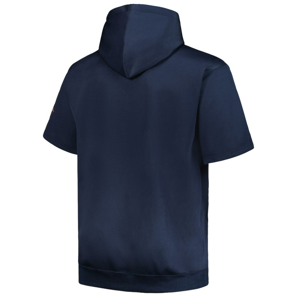 Houston Astros Profile Big & Tall Contrast Short Sleeve Pullover Hoodie - Navy - MLB Discount