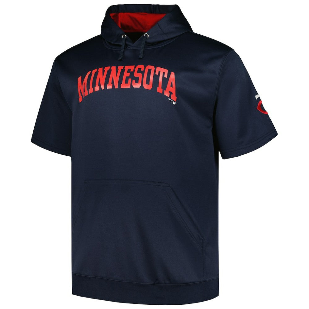 Minnesota Twins Profile Big & Tall Contrast Short Sleeve Pullover Hoodie - Navy - MLB Online