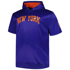 New York Mets Profile Big & Tall Contrast Short Sleeve Pullover Hoodie - Royal - MLB Sale