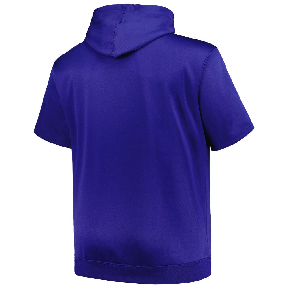 New York Mets Profile Big & Tall Contrast Short Sleeve Pullover Hoodie - Royal - MLB Sale