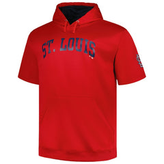 St. Louis Cardinals Profile Big & Tall Contrast Short Sleeve Pullover Hoodie - Red - MLB Online