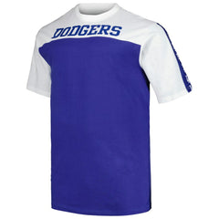 Los Angeles Dodgers Profile Big & Tall Yoke Knit T-Shirt - White/Royal - MLB on Sale
