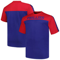 Philadelphia Phillies Profile Big & Tall Yoke Knit T-Shirt - Red/Royal - MLB Sale