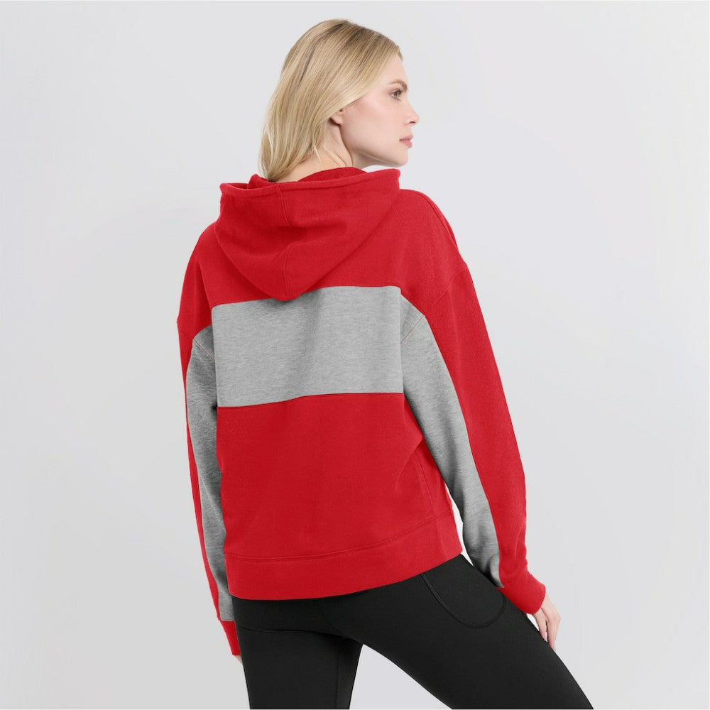 Washington Nationals Fanatics Women's Filled Stat Sheet Pullover Hoodie - Red - Fanatics on Sale