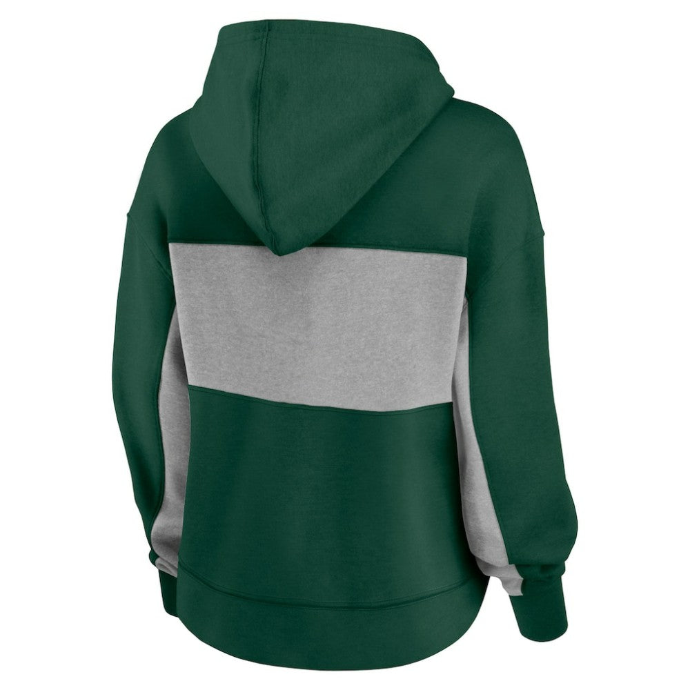 Athletics Fanatics Women's Filled Stat Sheet Pullover Hoodie - Green - Fanatics on Sale