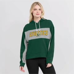 Athletics Fanatics Women's Filled Stat Sheet Pullover Hoodie - Green - Fanatics on Sale