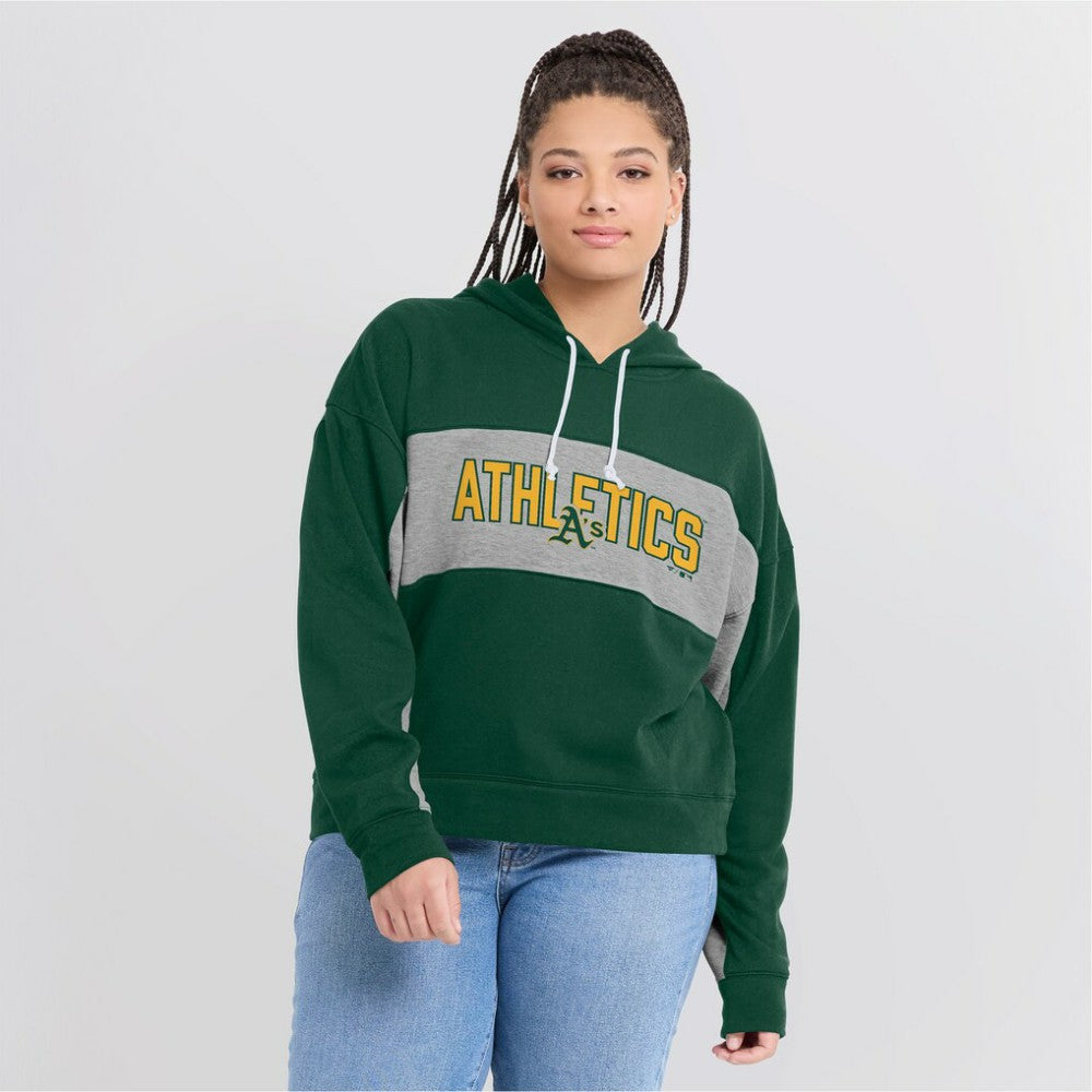 Athletics Fanatics Women's Filled Stat Sheet Pullover Hoodie - Green - Fanatics on Sale