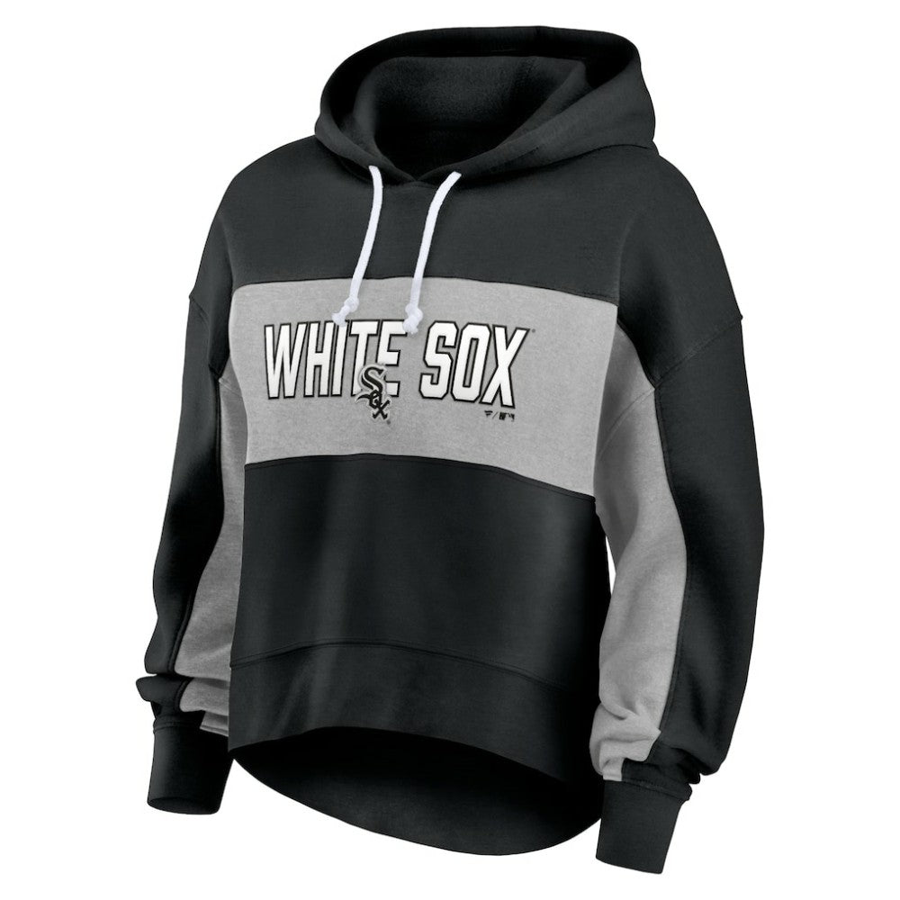 Chicago White Sox Fanatics Women's Filled Stat Sheet Pullover Hoodie - Black - Fanatics Lifestyle