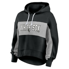 Chicago White Sox Fanatics Women's Filled Stat Sheet Pullover Hoodie - Black - Fanatics Lifestyle