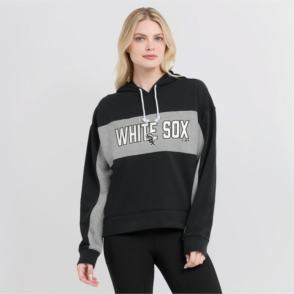 Chicago White Sox Fanatics Women's Filled Stat Sheet Pullover Hoodie - Black - Fanatics Lifestyle