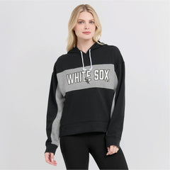 Chicago White Sox Fanatics Women's Filled Stat Sheet Pullover Hoodie - Black - Fanatics Lifestyle