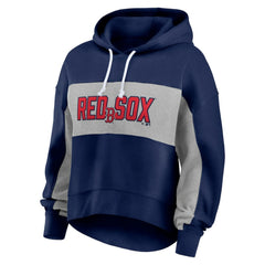Boston Red Sox Fanatics Women's Filled Stat Sheet Pullover Hoodie - Navy - Fanatics Sale