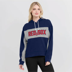 Boston Red Sox Fanatics Women's Filled Stat Sheet Pullover Hoodie - Navy - Fanatics Sale