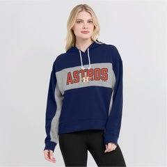 Houston Astros Fanatics Women's Filled Stat Sheet Pullover Hoodie - Navy - Fanatics on Sale