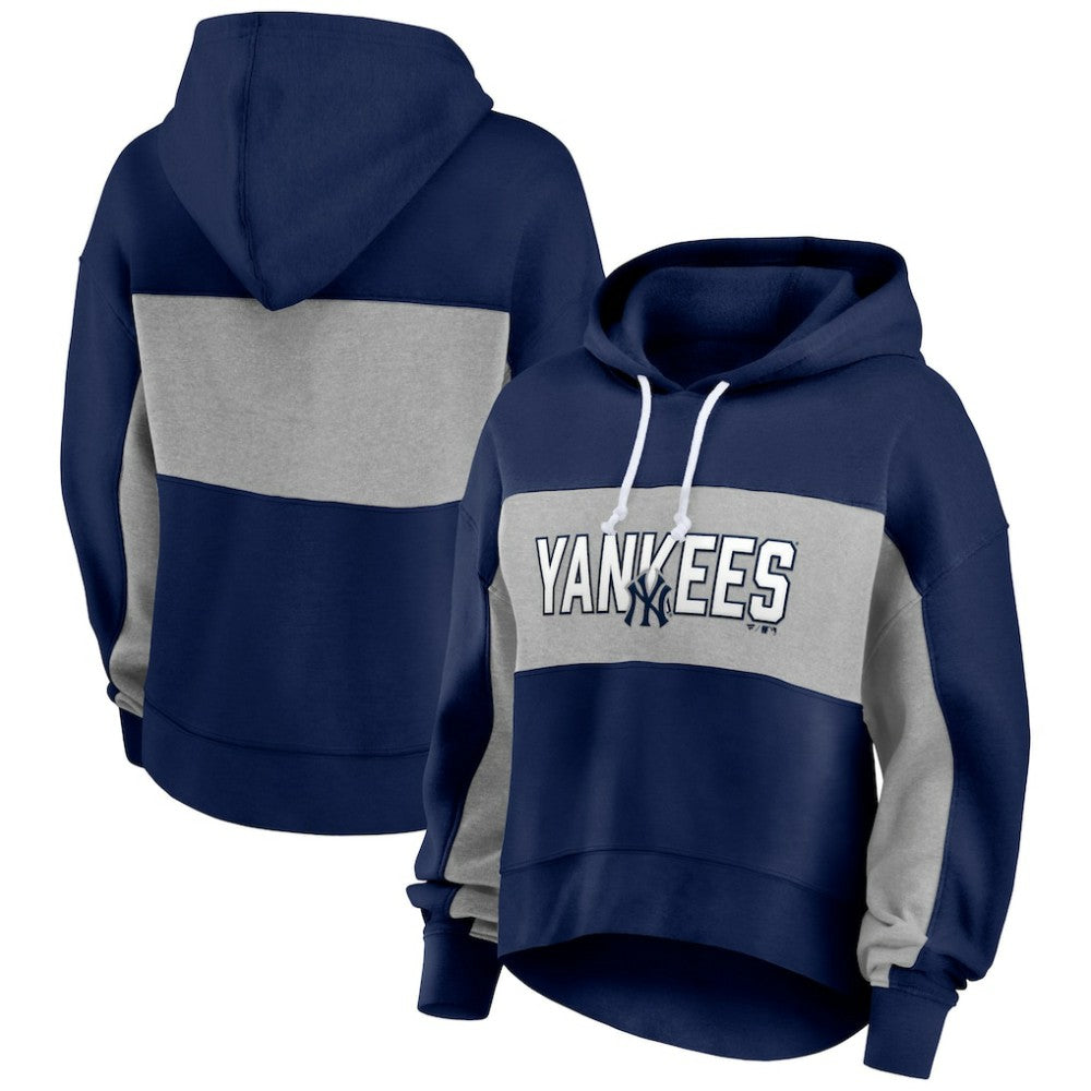 New York Yankees Fanatics Women's Filled Stat Sheet Pullover Hoodie - Navy - Fanatics Discount
