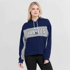 New York Yankees Fanatics Women's Filled Stat Sheet Pullover Hoodie - Navy - Fanatics Discount
