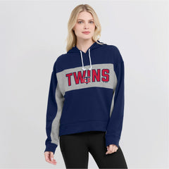 Minnesota Twins Fanatics Women's Filled Stat Sheet Pullover Hoodie - Navy - Fanatics on Sale