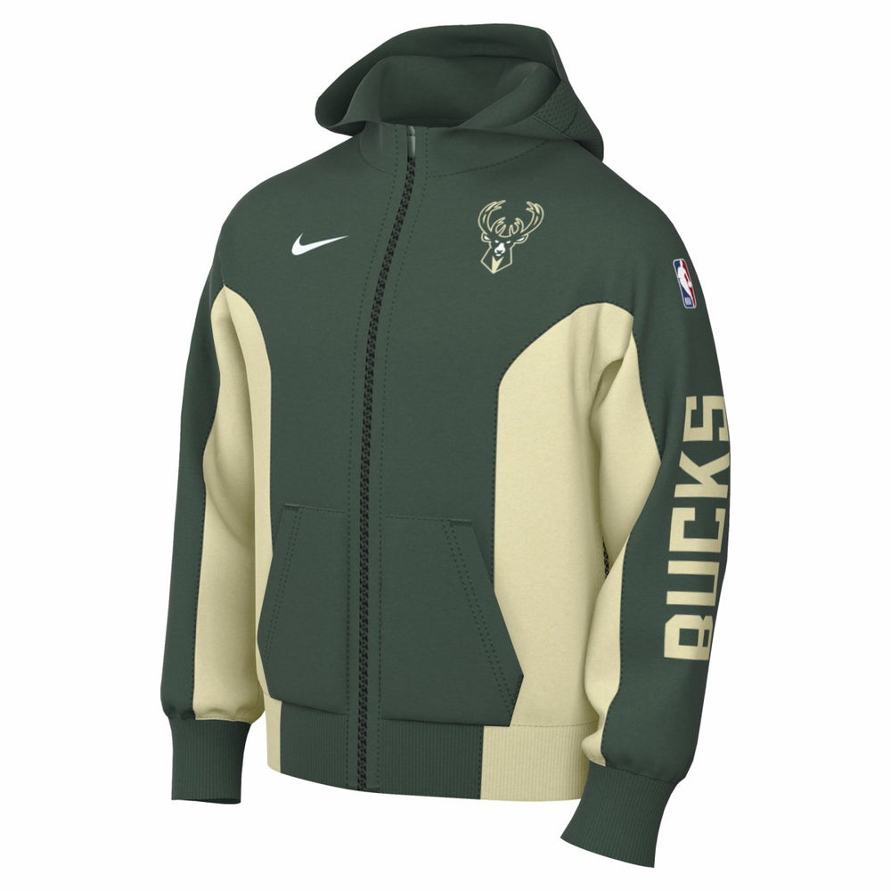 Milwaukee Bucks 2023/24 Authentic Showtime Full-Zip Hoodie Hunter Green | Nike discount