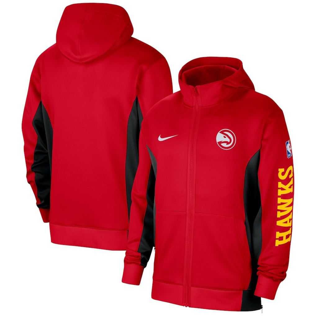 Atlanta Hawks 2023/24 Authentic Showtime Full-Zip Hoodie Red | Nike Lifestyle