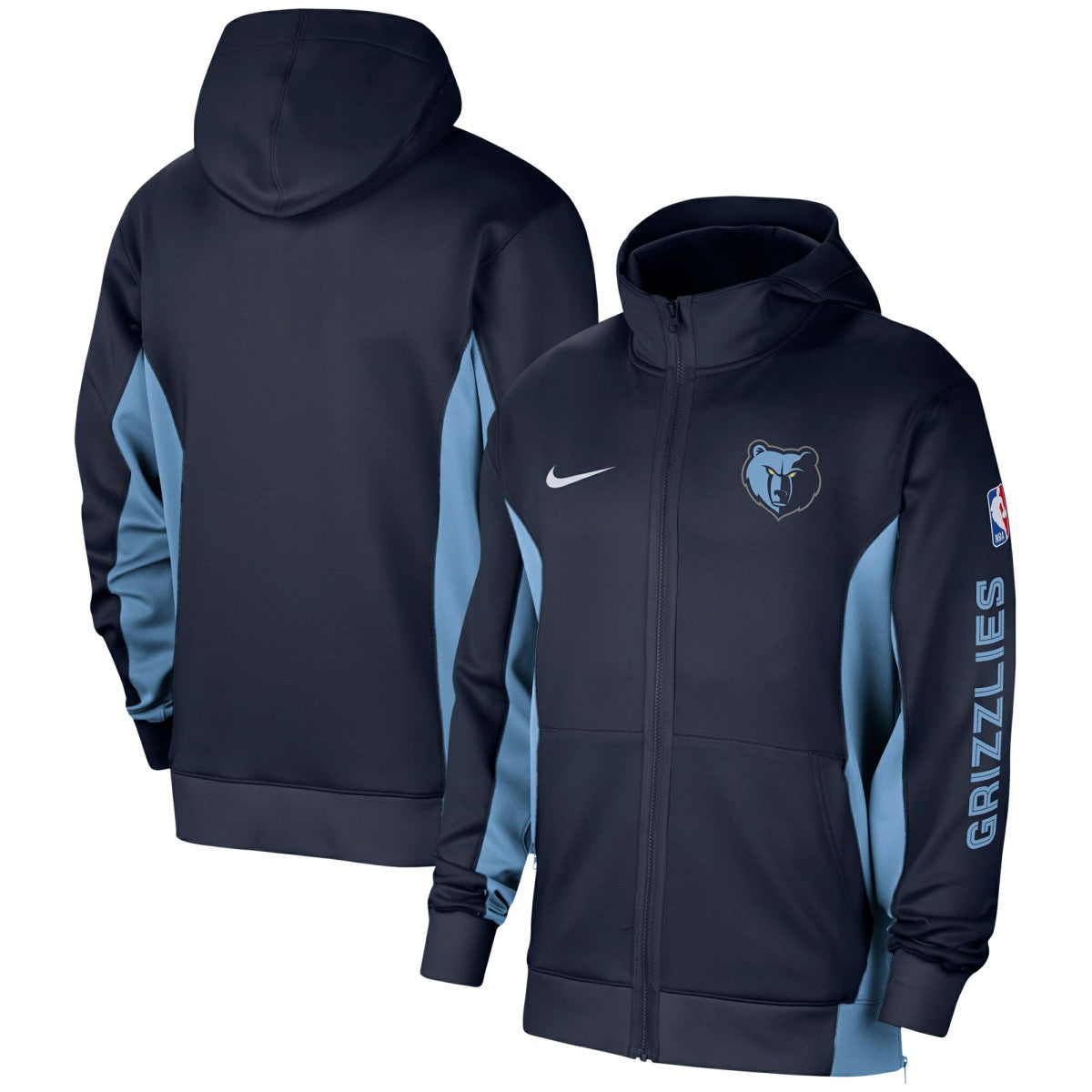 Memphis Grizzlies 2023/24 Authentic Showtime Full-Zip Hoodie Navy | Nike for sale