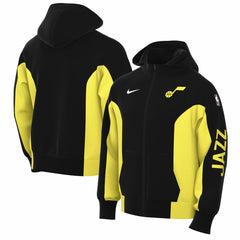 Utah Jazz 2023/24 Authentic Showtime Full-Zip Hoodie Black | Nike Lifestyle