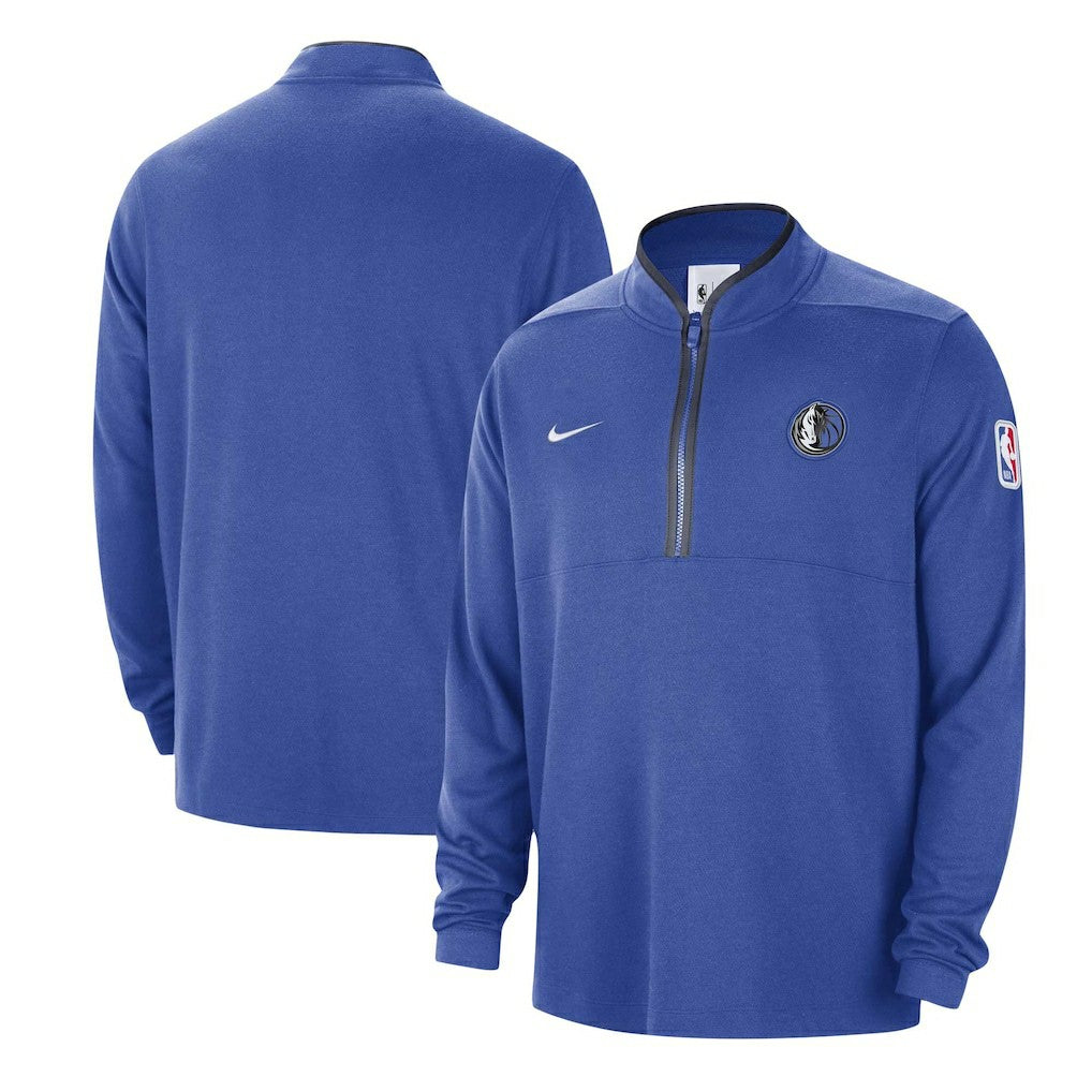 Dallas Mavericks Authentic Performance Half-Zip Jacket for sale Blue | Nike discount