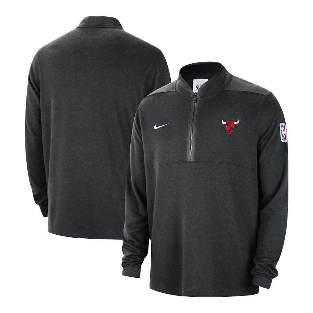 Chicago Bulls Authentic Performance Half-Zip Jacket Black | Nike for sale