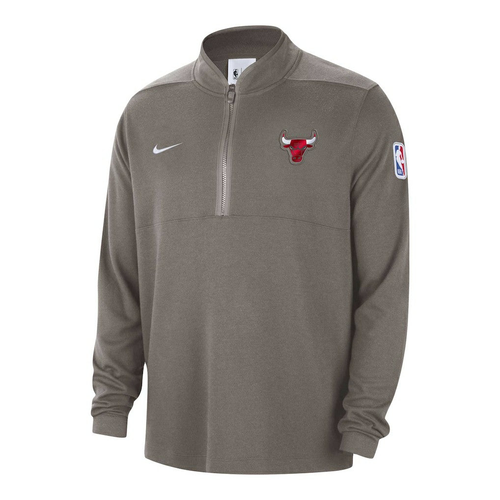 Chicago Bulls Authentic Performance Half-Zip Jacket Olive | Nike