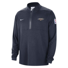 New Orleans Pelicans Authentic Performance Half-Zip Jacket Navy | Nike