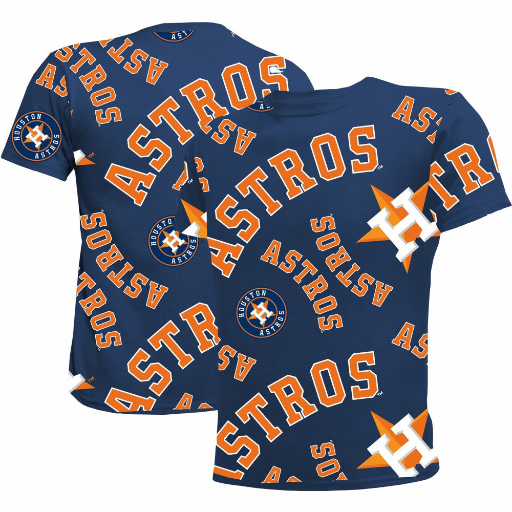 Houston Astros Stitches Youth Allover Team T-Shirt - Navy - MLB on Sale