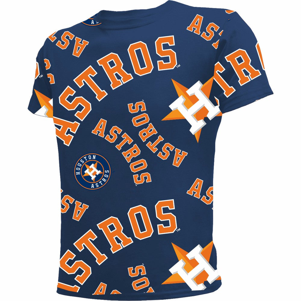 Houston Astros Stitches Youth Allover Team T-Shirt - Navy - MLB on Sale