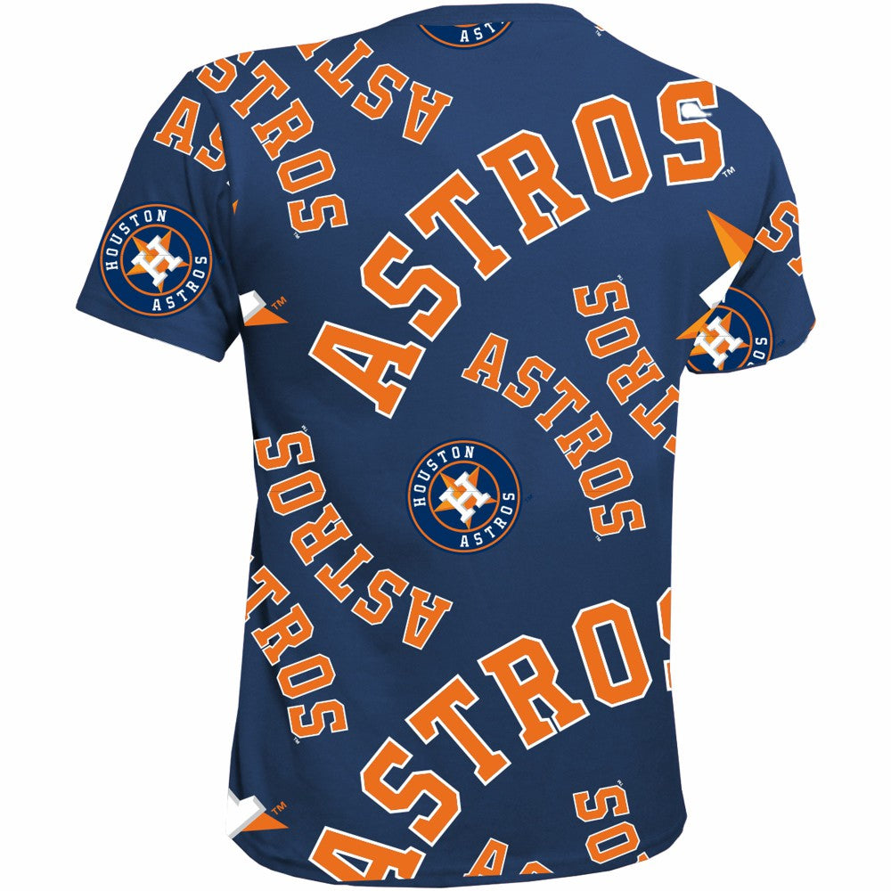 Houston Astros Stitches Youth Allover Team T-Shirt - Navy - MLB on Sale
