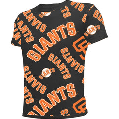 San Francisco Giants Stitches Youth Allover Team T-Shirt - Black - MLB Lifestyle