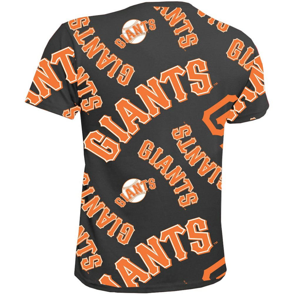 San Francisco Giants Stitches Youth Allover Team T-Shirt - Black - MLB Lifestyle
