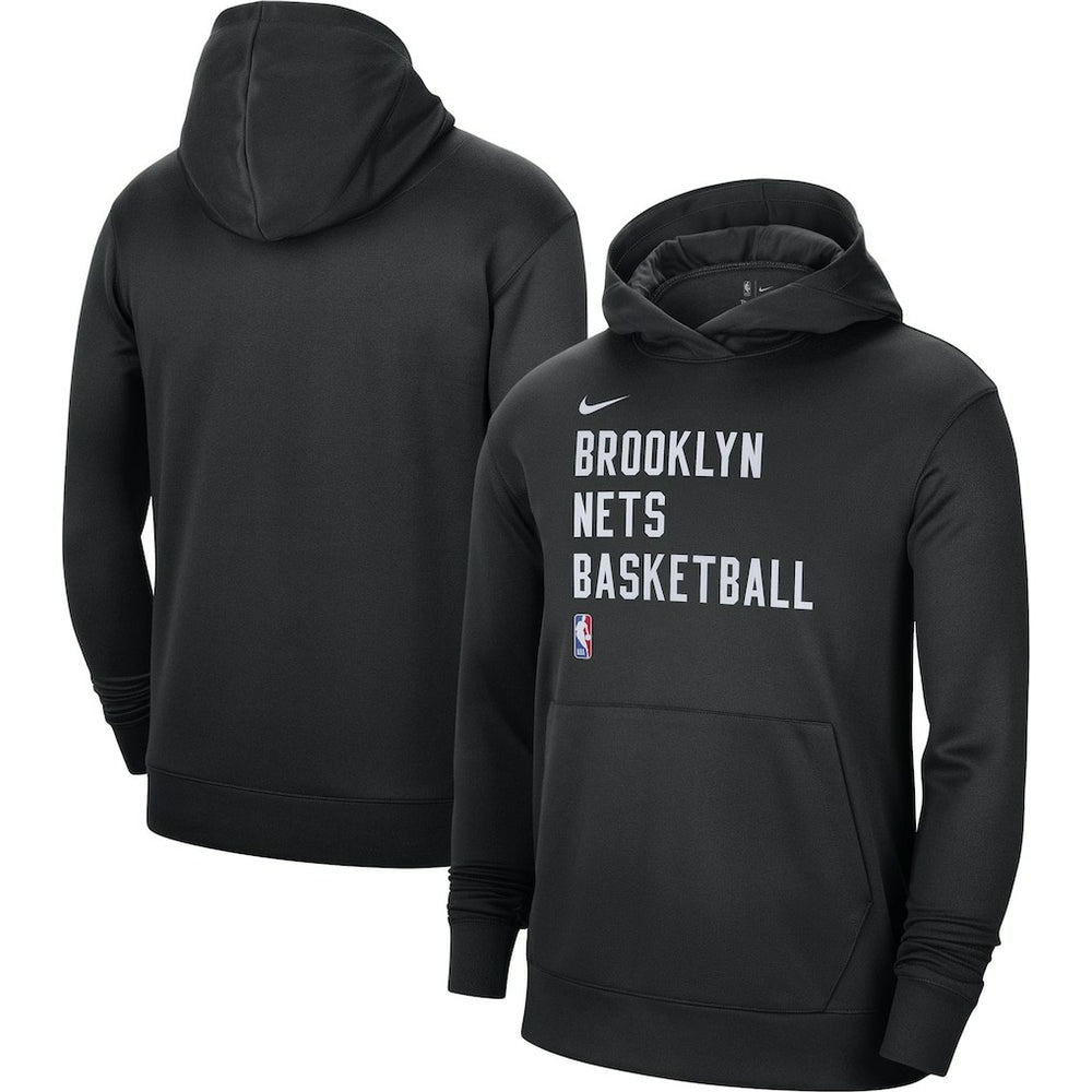 Brooklyn Nets Unisex 2023/24 Performance Spotlight On-Court Practice Pullover Hoodie Black | Nike Near Me