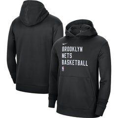 Brooklyn Nets Unisex 2023/24 Performance Spotlight On-Court Practice Pullover Hoodie Black | Nike Near Me