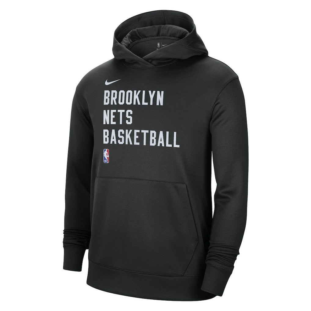 Brooklyn Nets Unisex 2023/24 Performance Spotlight On-Court Practice Pullover Hoodie Black | Nike Near Me