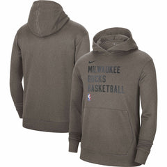 Milwaukee Bucks Unisex 2023/24 Performance Spotlight On-Court Practice Pullover Hoodie Olive | Nike online
