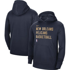 New Orleans Pelicans Unisex 2023/24 Performance Spotlight On-Court Practice Pullover Hoodie Navy | Nike for sale