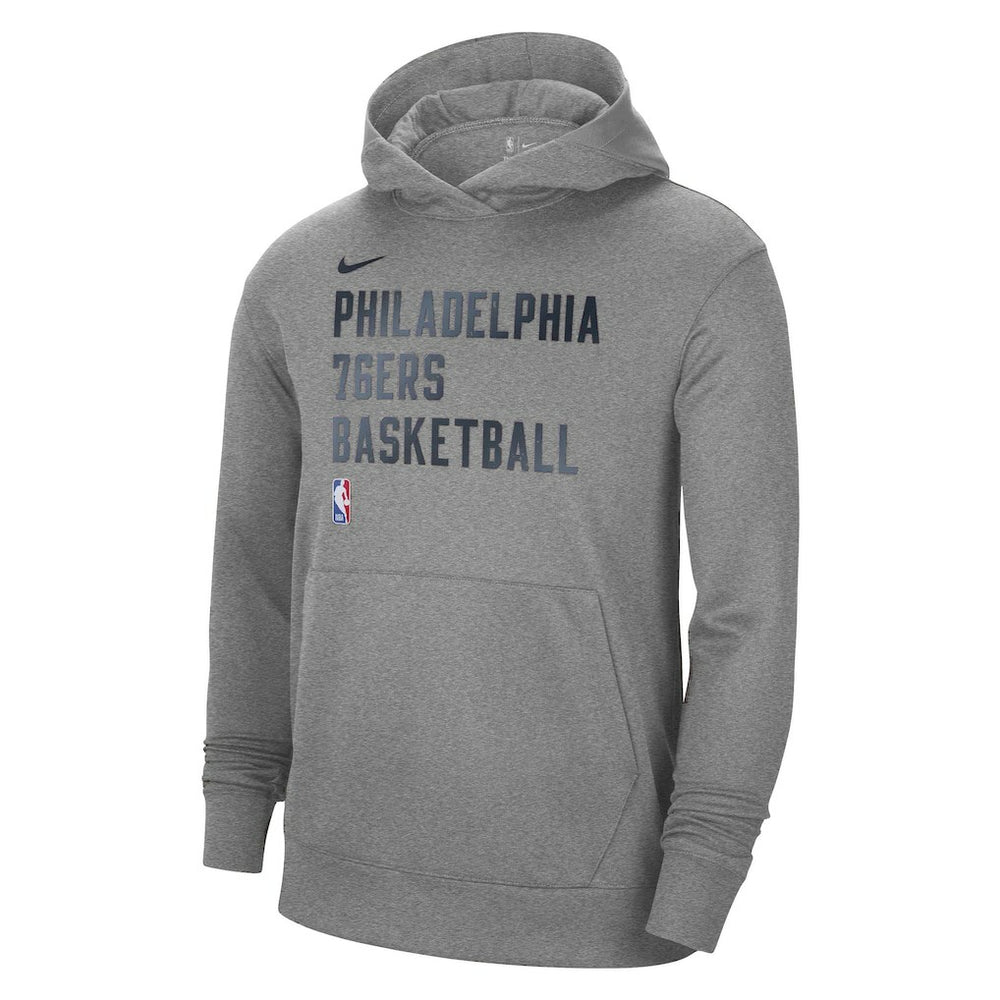 Philadelphia 76ers Unisex 2023/24 Performance Spotlight On-Court Practice Pullover Hoodie Heather Gray | Nike for sale