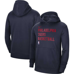 Philadelphia 76ers Unisex 2023/24 Performance Spotlight On-Court Practice Pullover Hoodie Navy | Nike outlet