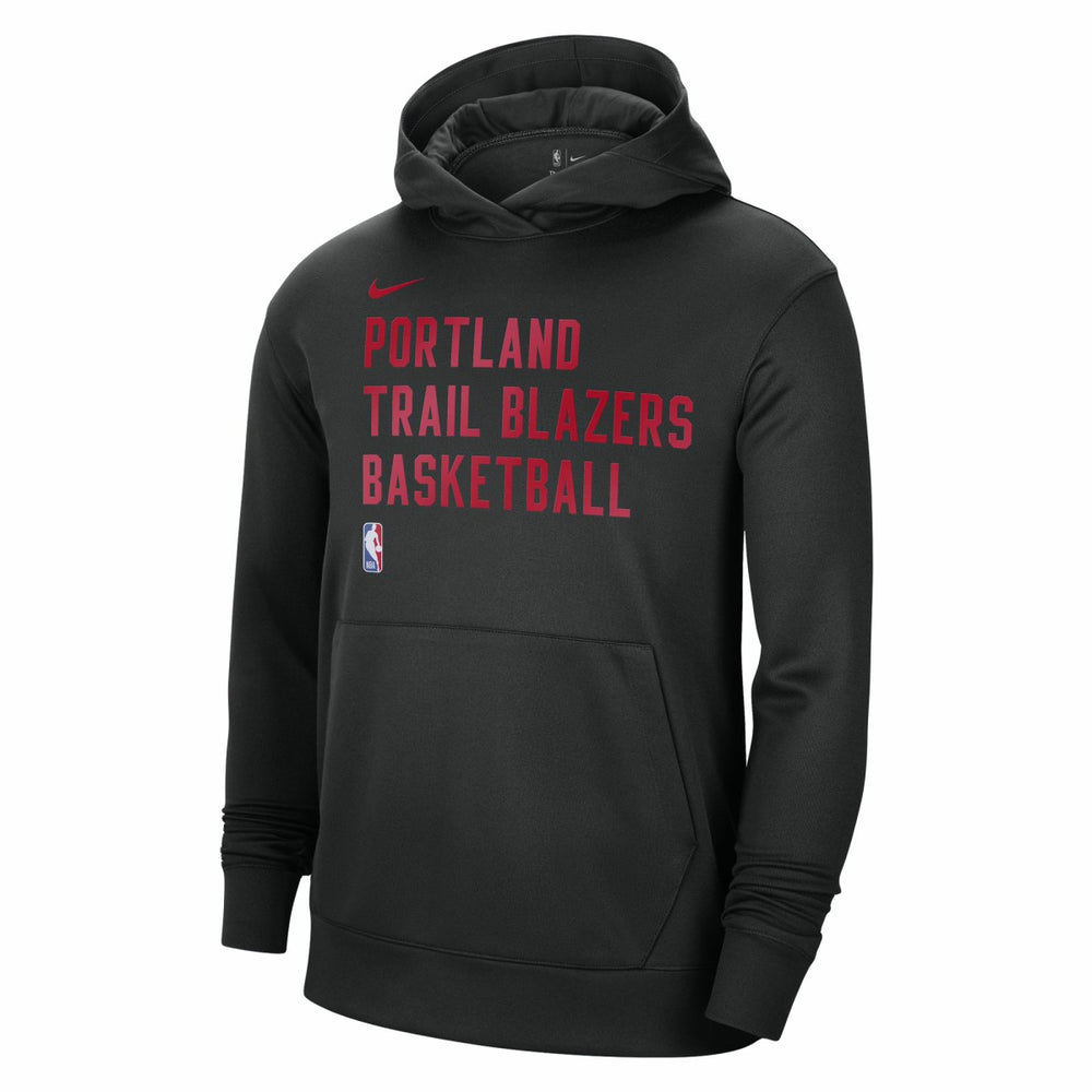 Portland Trail Blazers Unisex 2023/24 Performance Spotlight On-Court Practice Pullover Hoodie Black | Nike Lifestyle
