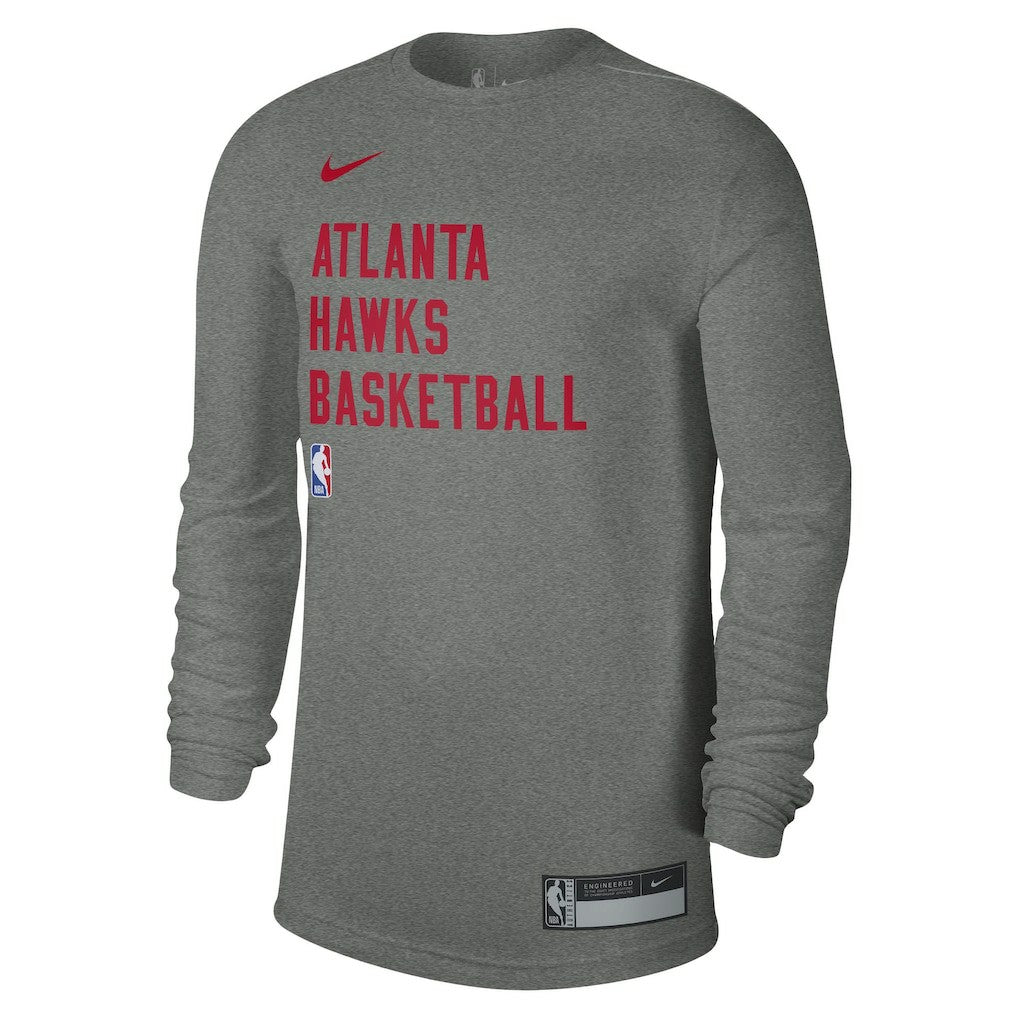 Atlanta Hawks Unisex 2023/24 Legend On-Court Practice Performance Long Sleeve T-Shirt Heather Gray | Nike Lifestyle